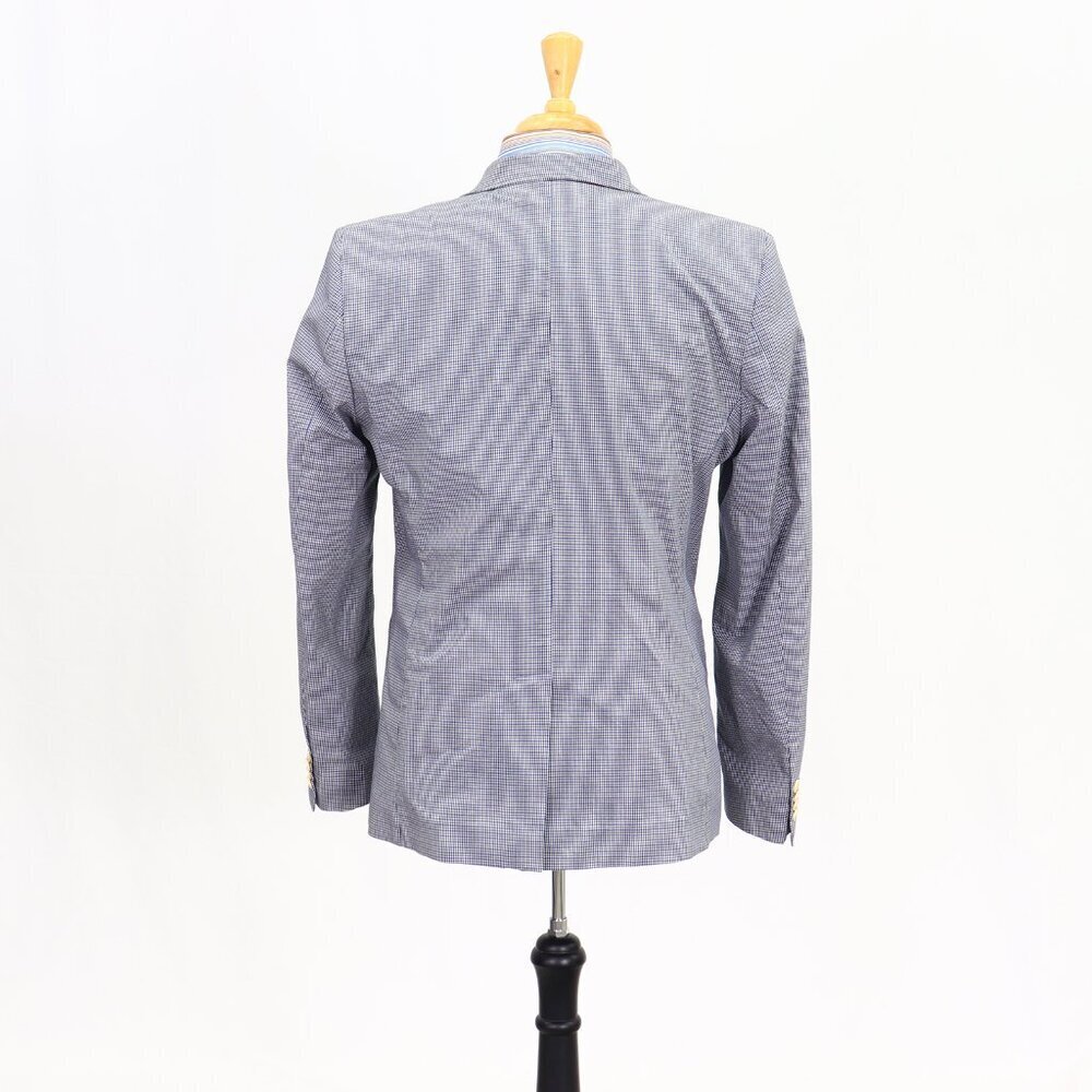 H&M 42R Blue Check 2-Button Sport Coat Blazer Jacket P073 - Picture 7 of 11